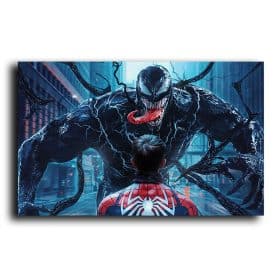 Venom The enemy of Spiderman Digital Art Painting Printed on Canvas