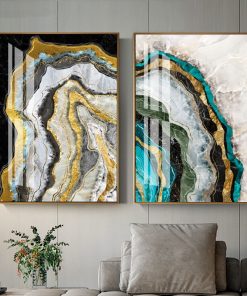 Modern Art Marble Abstract Painting Print on Canvas