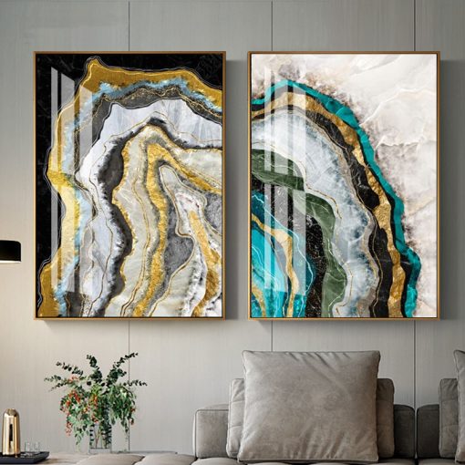 Modern Art Marble Abstract Painting Print on Canvas