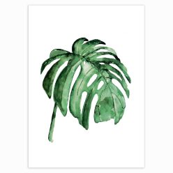 Scandinavian Style Tropical Plants Oil Painting, Modern Wall Art Printed on Canvas