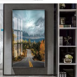 A Wonderful Nature Scenery Of Road Landscape - Print on Canvas