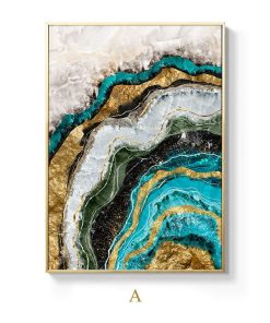 Modern Art Marble Abstract Painting Print on Canvas