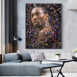 Mosaic Illustration Art Painting of Basketball Star 