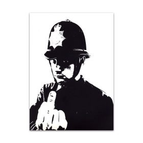 Banksy Graffiti Canvas Art Painting, Painting Black and White Wall Art Poster Home Decoration - Print on Canvas