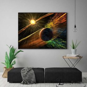 Our Solar System 3D Artwork, Wall Art 3D Print on Canvas