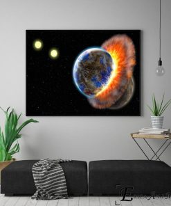 Our Solar System 3D Artwork, Wall Art 3D Print on Canvas