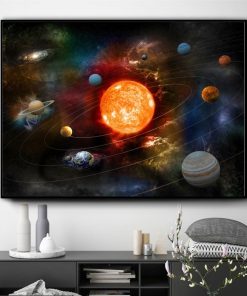 Our Solar System 3D Artwork Printed on Canvas