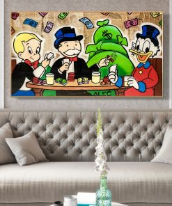 ALEC Monopoly Graffiti Art Painting Print on Canvas