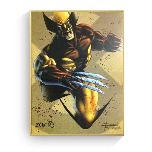 X-Men Origins "Wolverine" The Mutant Human, Retro Comic Art Printed on Canvas