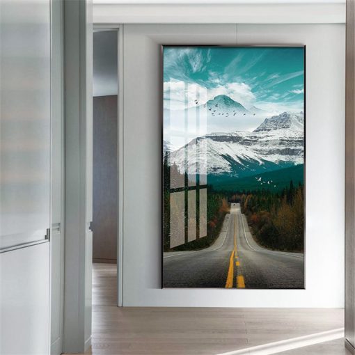 A Wonderful Nature Scenery Of Road Landscape - Print on Canvas