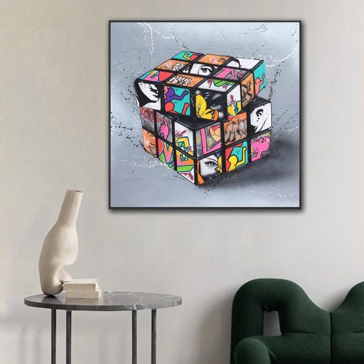 Graffiti Art Canvas Painting Posters And Prints Cuadros Wall Art for Living Room Home Decor (No Frame)