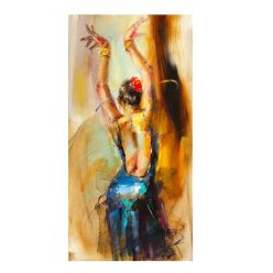 Dancing Girl Abstract Painting Printed on Canvas