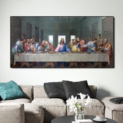 The Last Supper of Jesus and His Disciples Oil Painting, Wall Art Printed on Canvas