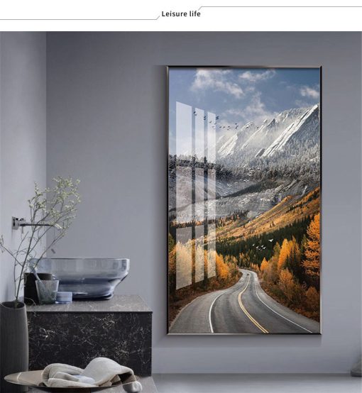 A Wonderful Nature Scenery Of Road Landscape - Print on Canvas