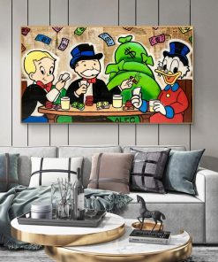 ALEC Monopoly Graffiti Art Painting Print on Canvas