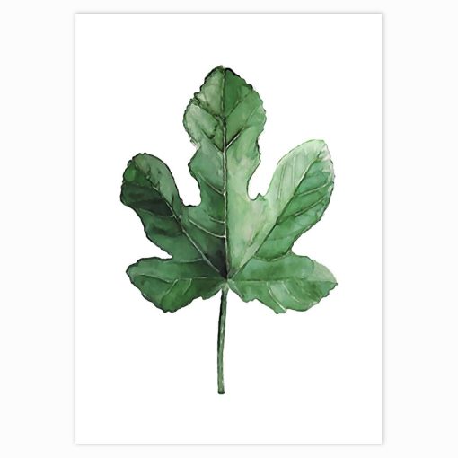 Scandinavian Style Tropical Plants Oil Painting, Modern Wall Art Printed on Canvas