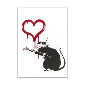 Banksy Graffiti Canvas Art Painting, Painting Black and White Wall Art Poster Home Decoration - Print on Canvas