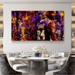 Basketball Star Painting of Kobe Bryant Modern Wall Art Printed On Canvas