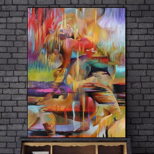 Abstract Figure Fine Art Painting by Timothy M Parker - Printed on Canvas