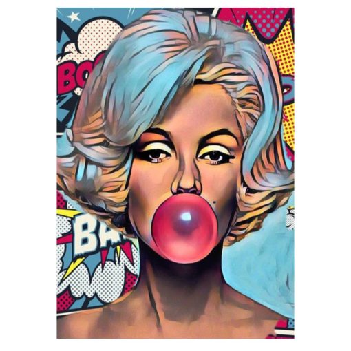 Pop Art Comic Illustration Marilyn Monroe Printed on Canvas - Image 2