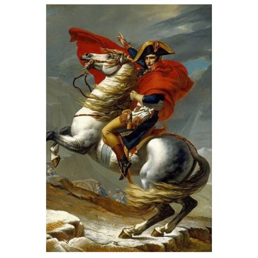 Classic Art Painting Napoleon Crossing the Alps by Jacques-Louis David Printed on Canvas - Image 2