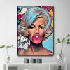 Pop Art Comic Illustration Marilyn Monroe Printed on Canvas