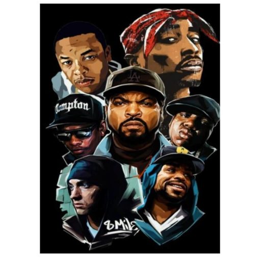 Rap and Hip Hop Music Stars Painting Wall Art Printed on Canvas - Image 4