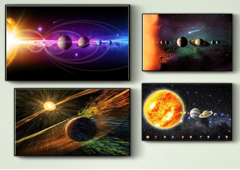 Our Solar System 3D Artwork Printed on Canvas