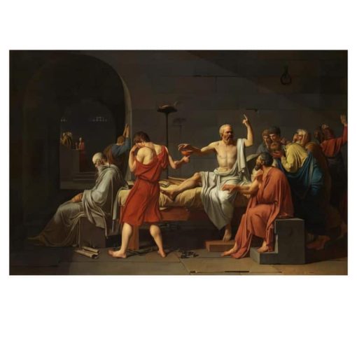 The Death of Socrates Wall Art Painting Printed on Canvas - Image 3