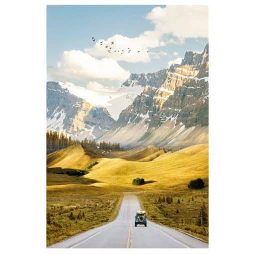 Wonderful Nature Scenery Of Road Landscape Printed on Canvas - Image 5