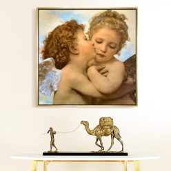 Famous Painting Lamour and Psyche Children Posters and Prints Wall Art Canvas Painting First Kiss Pictures for Living Room Decor