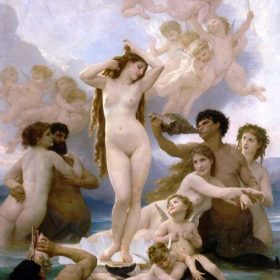 The Heart's Awakening, Our Lady of the Angels, Young Girl Defending Herself against Eros and The Birth of Venus by William Adolphe Bouguereau, Printed on Canvas