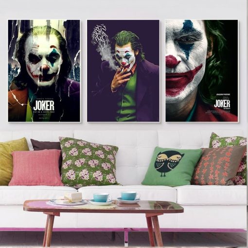 Movie Joker Canvas Poster Comics Oil Painting on Canvas Cuadros Posters and Prints Wall Art Picture for Living Room