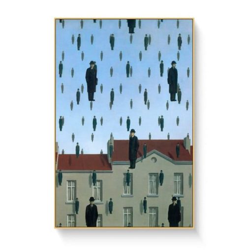 Rene Magritte Canvas Painting Surrealism Classic Artwork Reproduction Posters and Print Wall Art Picture for Living Room Cuadros