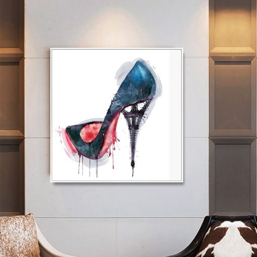 Women High Heels Shoes Graffiti Art Canvas Painting on The Wall Graffiti Posters Prints Wall Picture for Living Room Decor Home