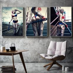 Suicide Squad Harley Quinn Movie Posters and Prints Joker Women Canvas Painting Wall Art Picture for Living Room Cuadros Decor