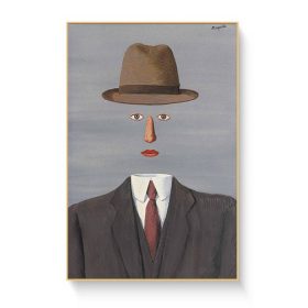 Rene Magritte Canvas Painting Surrealism Classic Artwork Reproduction Posters and Print Wall Art Picture for Living Room Cuadros