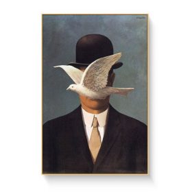 Rene Magritte Canvas Painting Surrealism Classic Artwork Reproduction Posters and Print Wall Art Picture for Living Room Cuadros