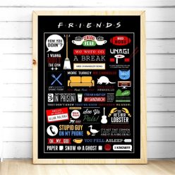 Friends TV Show Classic Quote Posters Printed on Canvas