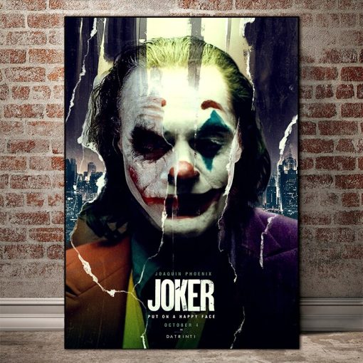 Movie Joker Canvas Poster Comics Oil Painting on Canvas Cuadros Posters and Prints Wall Art Picture for Living Room