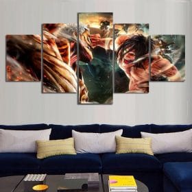 Attack On Titan 5 Pieces Animation Paintings