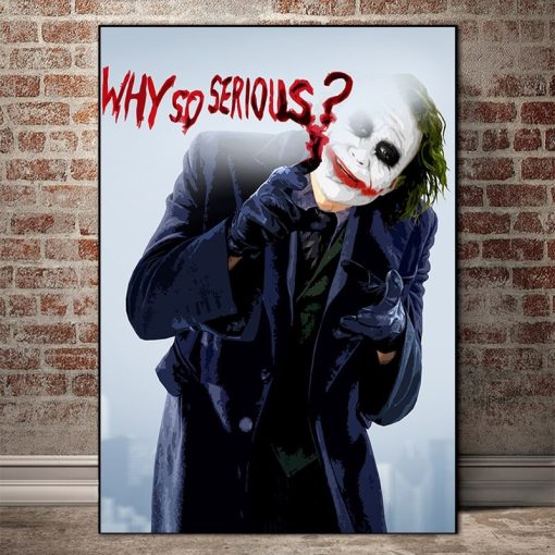 Movie Joker Canvas Poster Comics Oil Painting on Canvas Cuadros Posters and Prints Wall Art Picture for Living Room