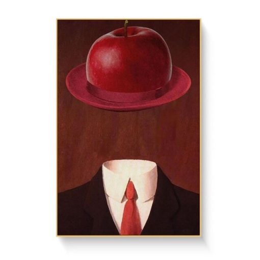 Rene Magritte Canvas Painting Surrealism Classic Artwork Reproduction Posters and Print Wall Art Picture for Living Room Cuadros