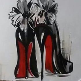 Women High Heels Shoes Graffiti Art Canvas Painting on The Wall Graffiti Posters Prints Wall Picture for Living Room Decor Home