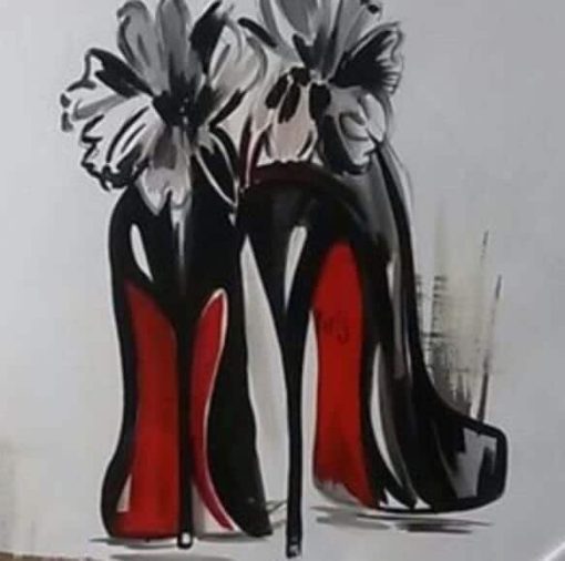 Women High Heels Shoes Graffiti Art Canvas Painting on The Wall Graffiti Posters Prints Wall Picture for Living Room Decor Home