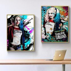 Suicide Squad Harley Quinn Movie Posters and Prints Joker Women Canvas Painting Wall Art Picture for Living Room Cuadros Decor