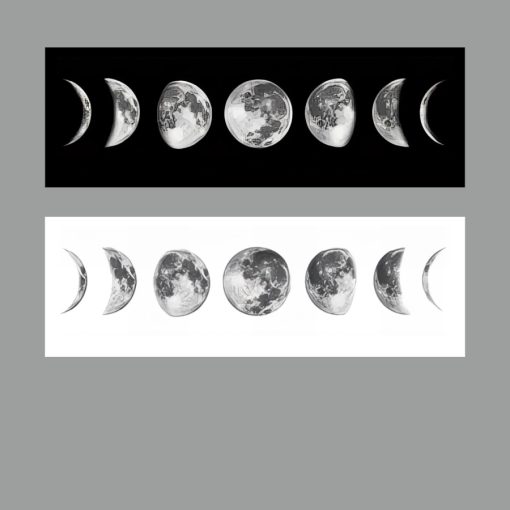 Moon Phase Canvas Painting Wall Art Printed on Canvas