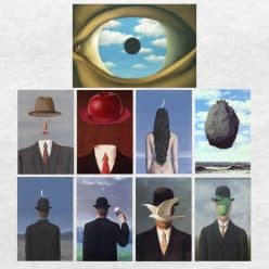 Surrealism Classic Artwork by René Magritte Wall Art Printed on Canvas