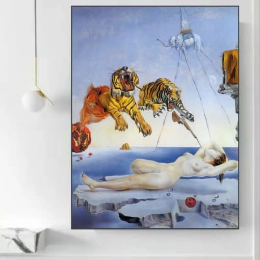 Surrealist Painting by Salvador Dalí Painted 1944 Printed on Canvas