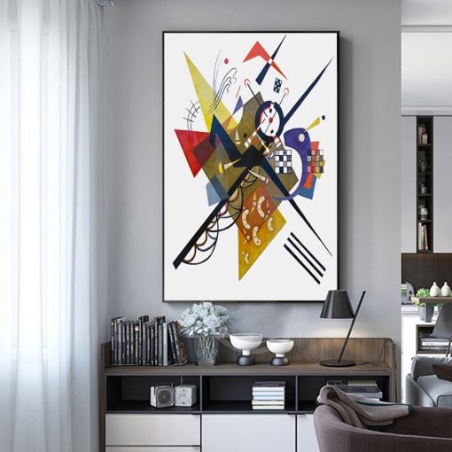 Vintage Wassily Kandinsky Famous Abstract Printing Canvas Paintings Poster and Print Wall Art Picture for Living Room Home Decor